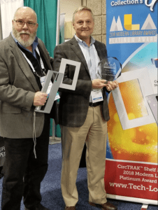 Tech Logic's Gary Kirk, receiving this year's Modern Library Platinum Award